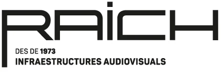 Logo Raich, infraestructures audiovisuals